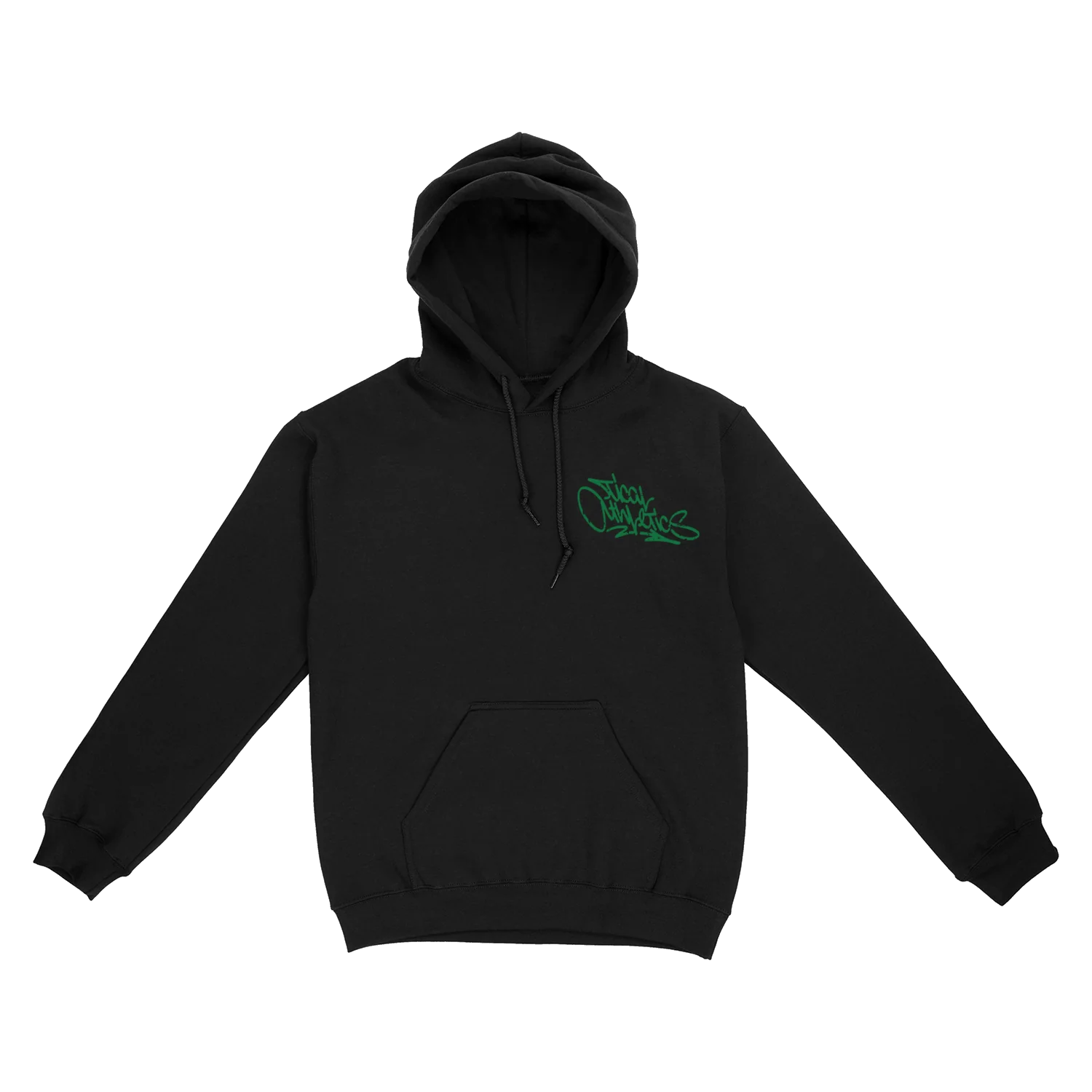 TICAL Athletics Distressed Pullover Hoodie Black and Green - Image 3